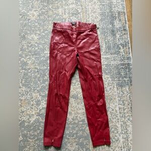 Zara Red Leather Pants